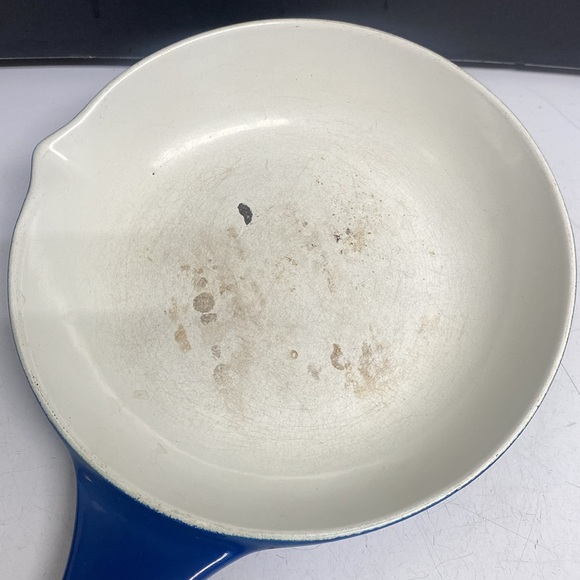 Copco Sauté Pan 8" Pan Skillet Cast Iron Enamel Michael Lax Denmark Blue 109E - Picture 4 of 17